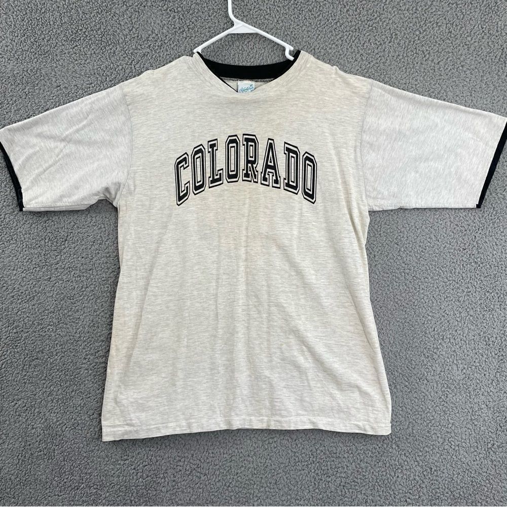 VTG Colorado Shirt Men XL Double‎ Sleeve/Neck Tee